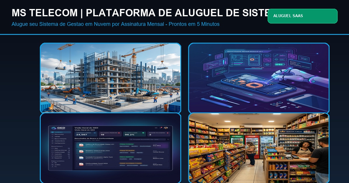 Ms Telecom MS Telecom | Aluguel, Venda e Desenvolvimento de Sistemas